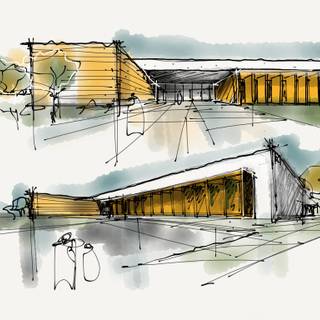 Architecture sketch wallpaper