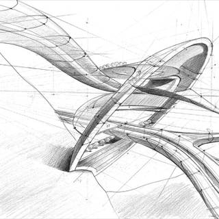 Architecture sketch wallpaper