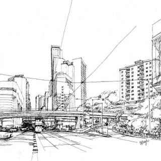 Architecture sketch wallpaper