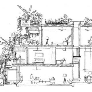 Architecture sketch wallpaper