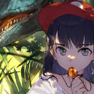 Anime dinosaur wallpaper