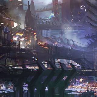 Dark sci fi iPhone wallpaper