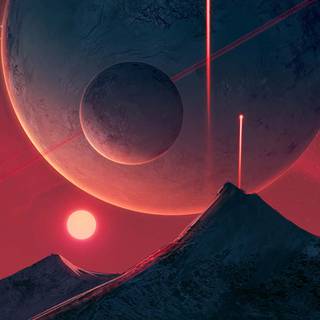 Dark sci fi iPhone wallpaper