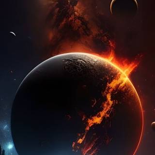 Dark sci fi iPhone wallpaper