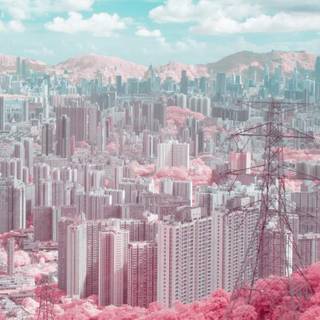 City anime iPhone wallpaper