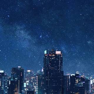 City anime iPhone wallpaper