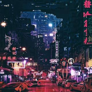 City anime iPhone wallpaper