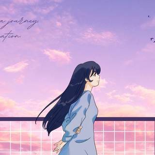 Simple anime desktop wallpaper