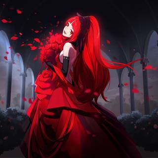 PS4 girl red eyes wallpaper