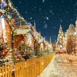 Merry Christmas night desktop wallpaper