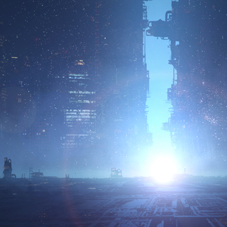 Dark sci fi iPhone wallpaper