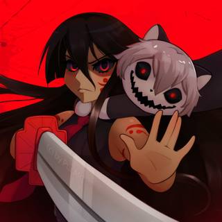 PS4 girl red eyes wallpaper