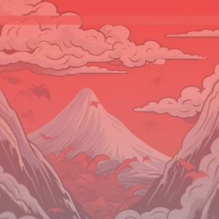 Red aesthetic Japanese wallpaper