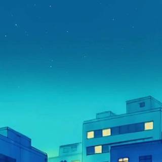 City anime iPhone wallpaper