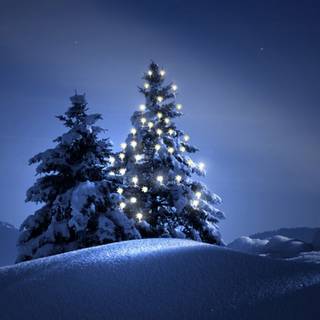 Merry Christmas night desktop wallpaper