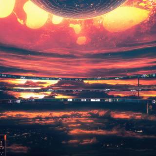 Dark sci fi iPhone wallpaper