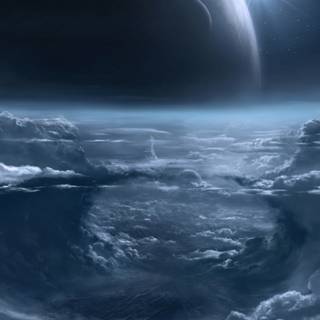 Dark sci fi iPhone wallpaper