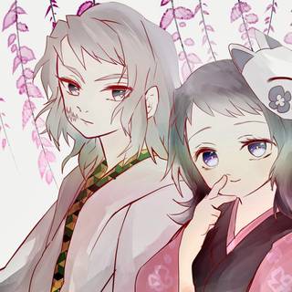 Sabito and Makomo wallpaper