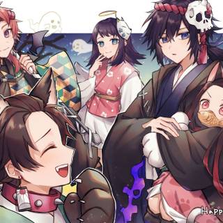 Sabito and Makomo wallpaper