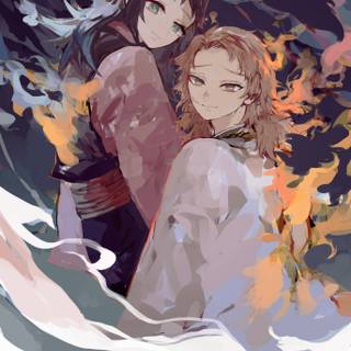 Sabito and Makomo wallpaper