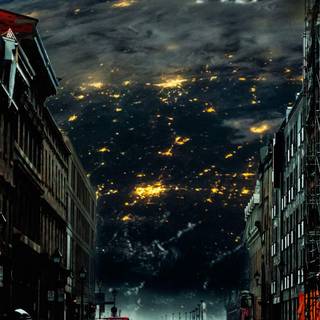 City anime iPhone wallpaper