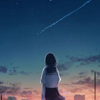 City anime iPhone wallpaper