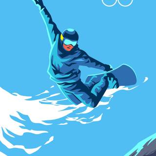 Winter olympic snowboarding wallpaper