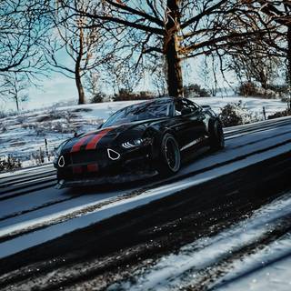 Winter Mustang wallpaper