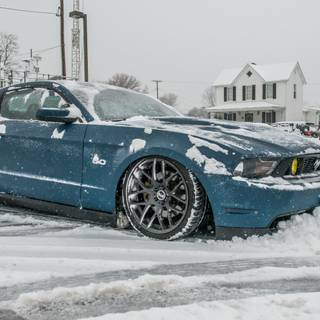 Winter Mustang wallpaper