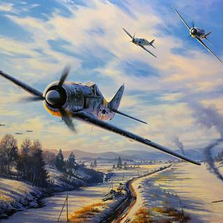 Airplane winter wallpaper