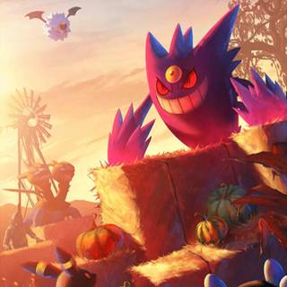 Pokémon autumn season phone wallpaper