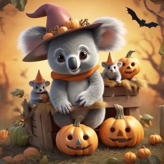 Halloween koala wallpaper