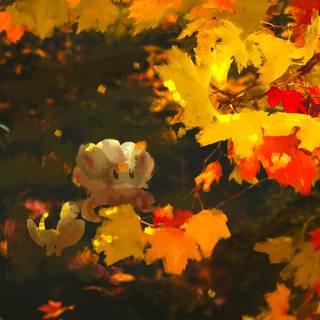 Pokémon autumn season phone wallpaper