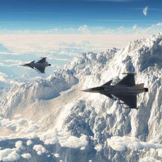 Airplane winter wallpaper