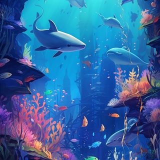 Underwater phone wallpaper