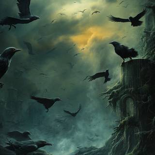Raven iPhone wallpaper
