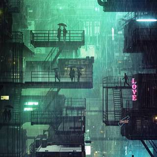 Rainy iPhone wallpaper