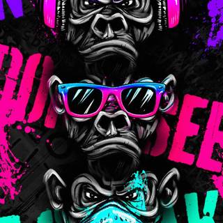 Monkey iPhone wallpaper