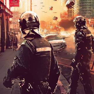 Police 4k iPhone wallpaper