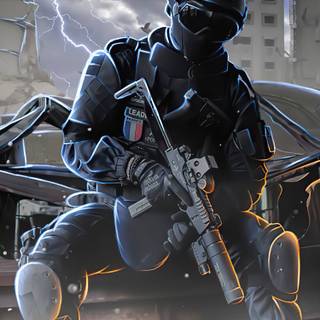 Police 4k iPhone wallpaper