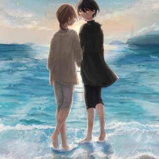 Anime love phone wallpaper