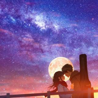 Anime love phone wallpaper