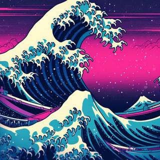 iPhone waves wallpaper