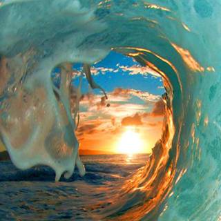 iPhone waves wallpaper