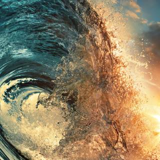 iPhone waves wallpaper