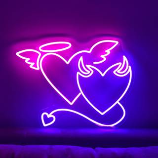 Devil neon wallpaper