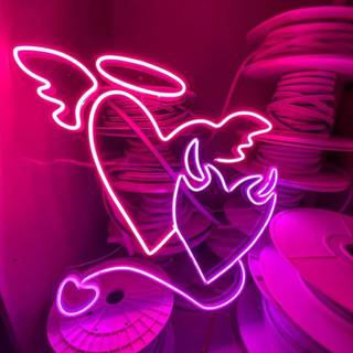 Devil neon wallpaper