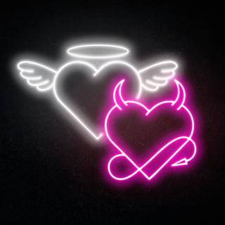 Devil neon wallpaper