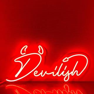 Devil neon wallpaper