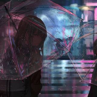 Rain aesthetic desktop wallpaper